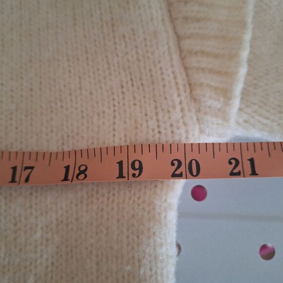 MNG Womens Cream Sweater Dress Alpaca Wool Blend Oversized Chunky Warm Medium - Picture 8 of 9